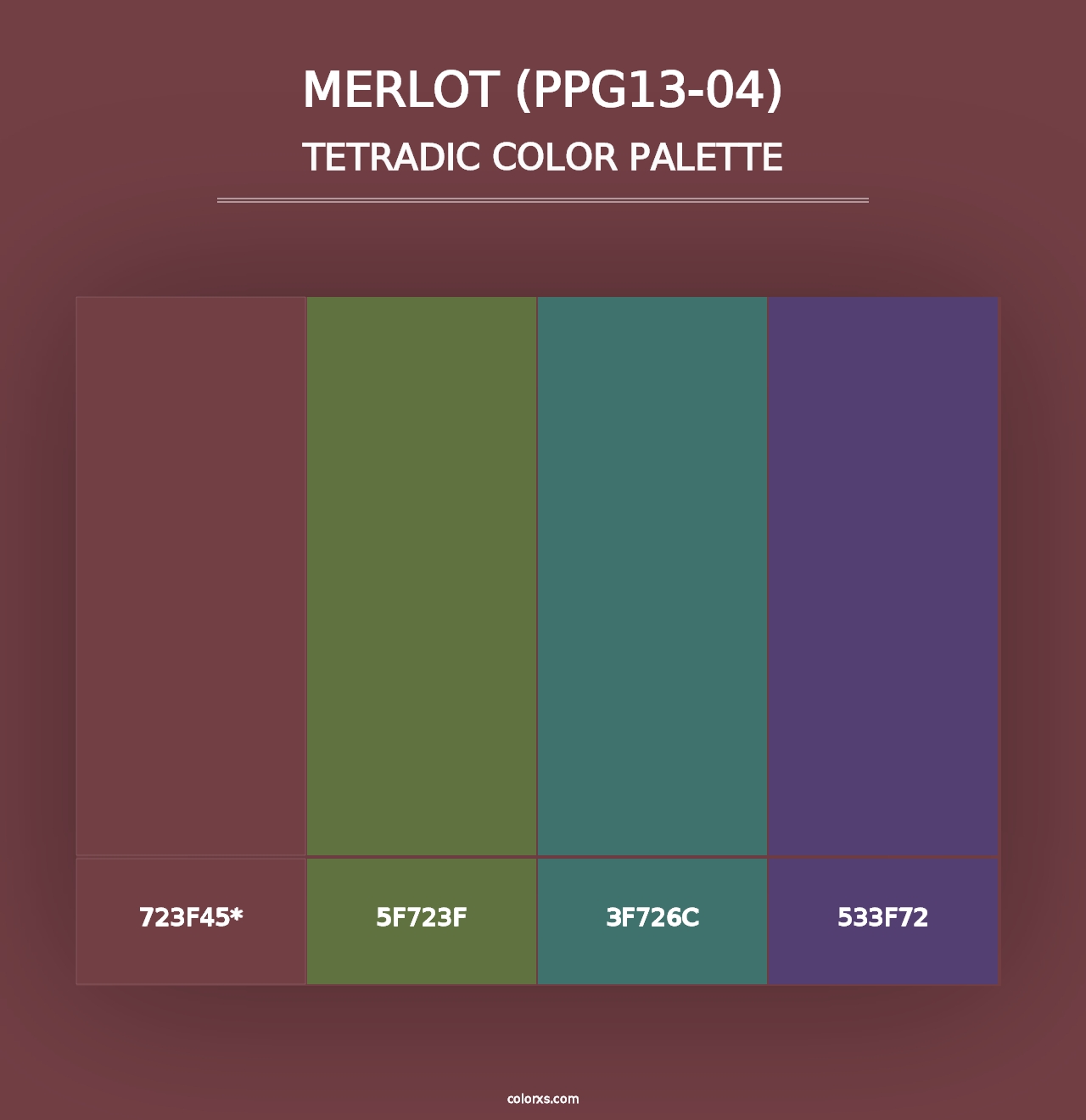 Merlot (PPG13-04) - Tetradic Color Palette