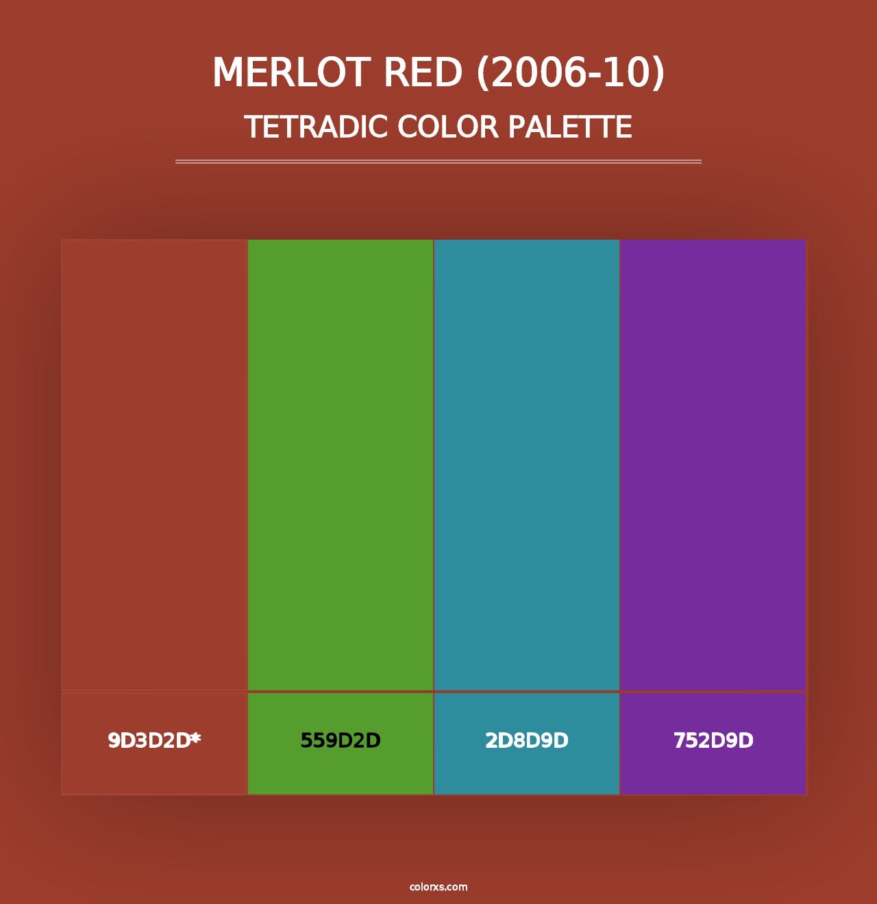 Merlot Red (2006-10) - Tetradic Color Palette