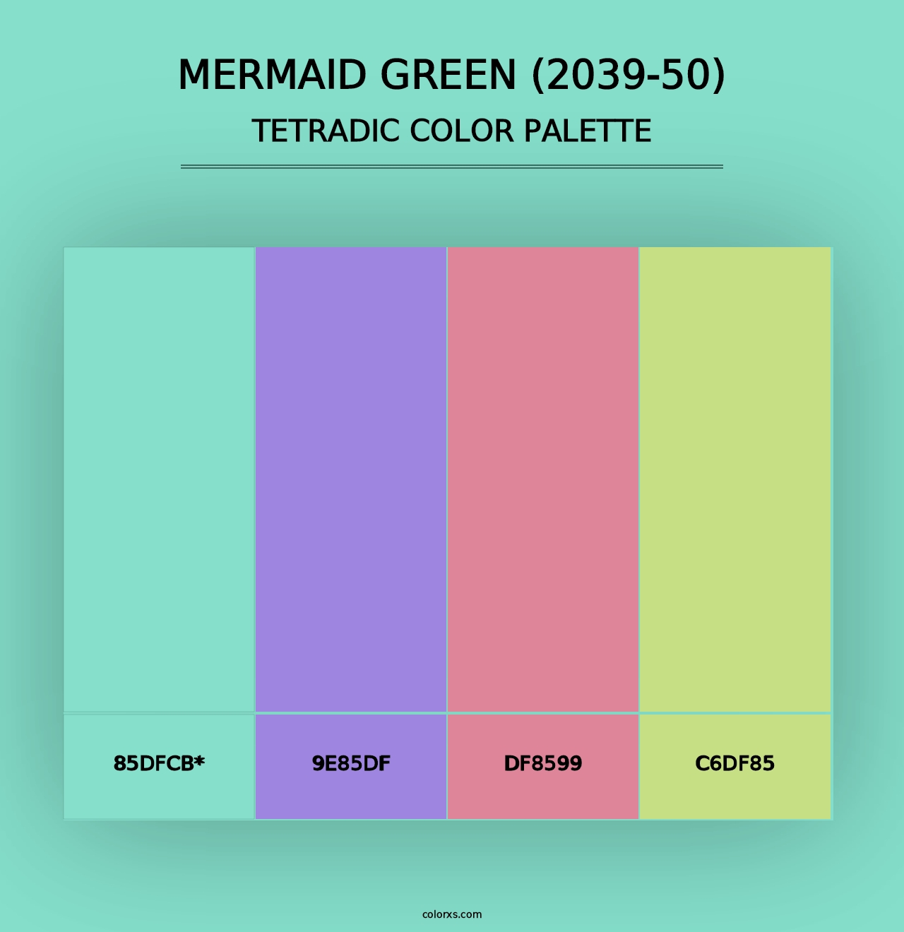 Mermaid Green (2039-50) - Tetradic Color Palette