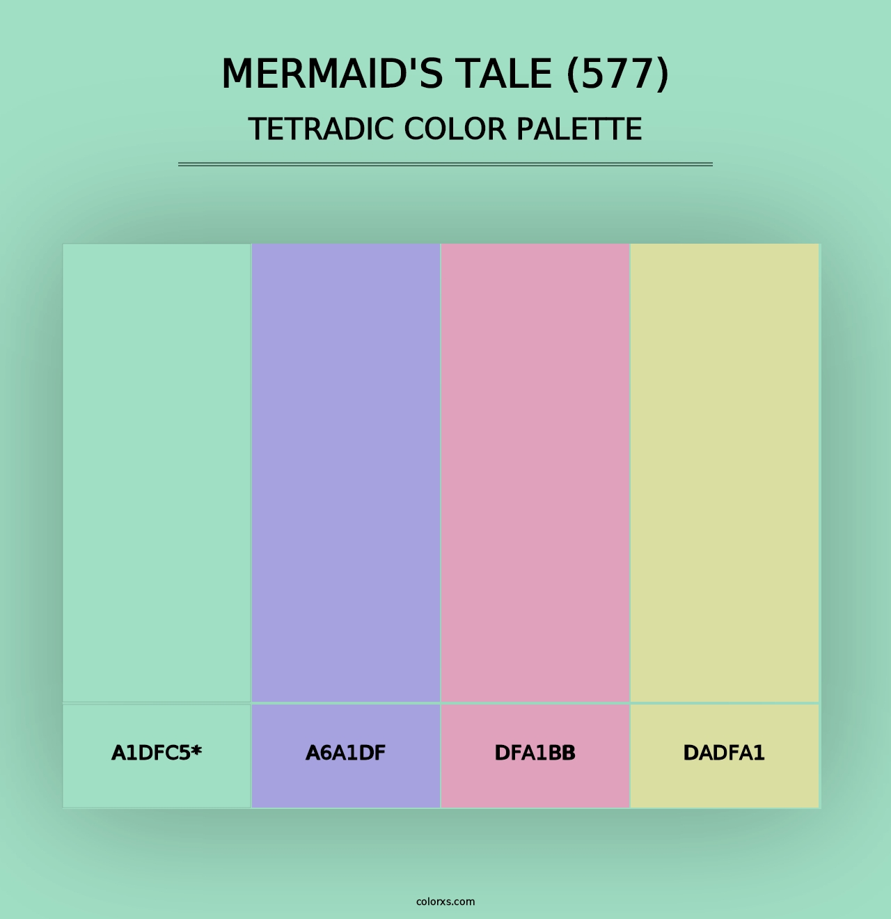 Mermaid's Tale (577) - Tetradic Color Palette