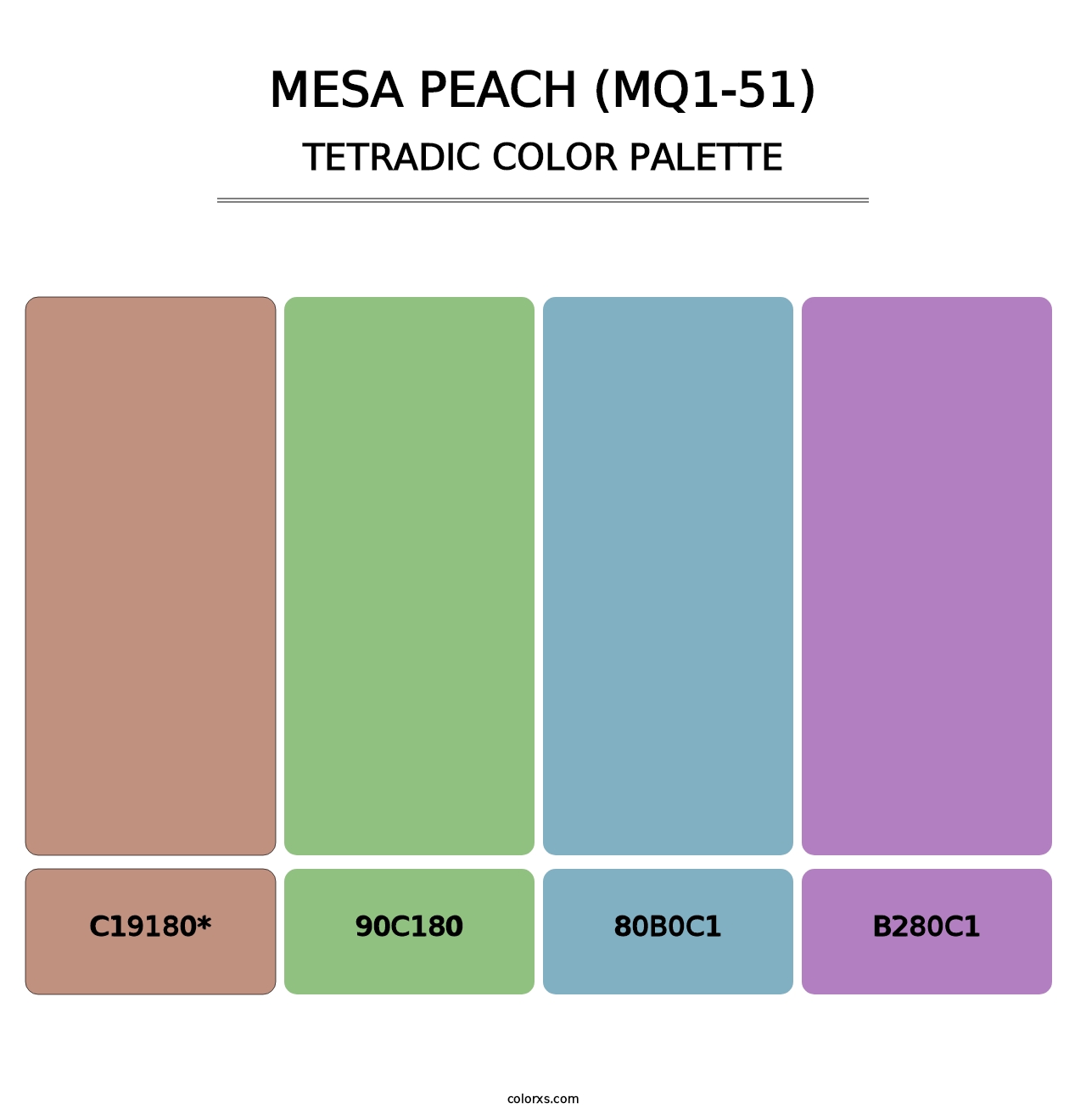 Mesa Peach (MQ1-51) - Tetradic Color Palette