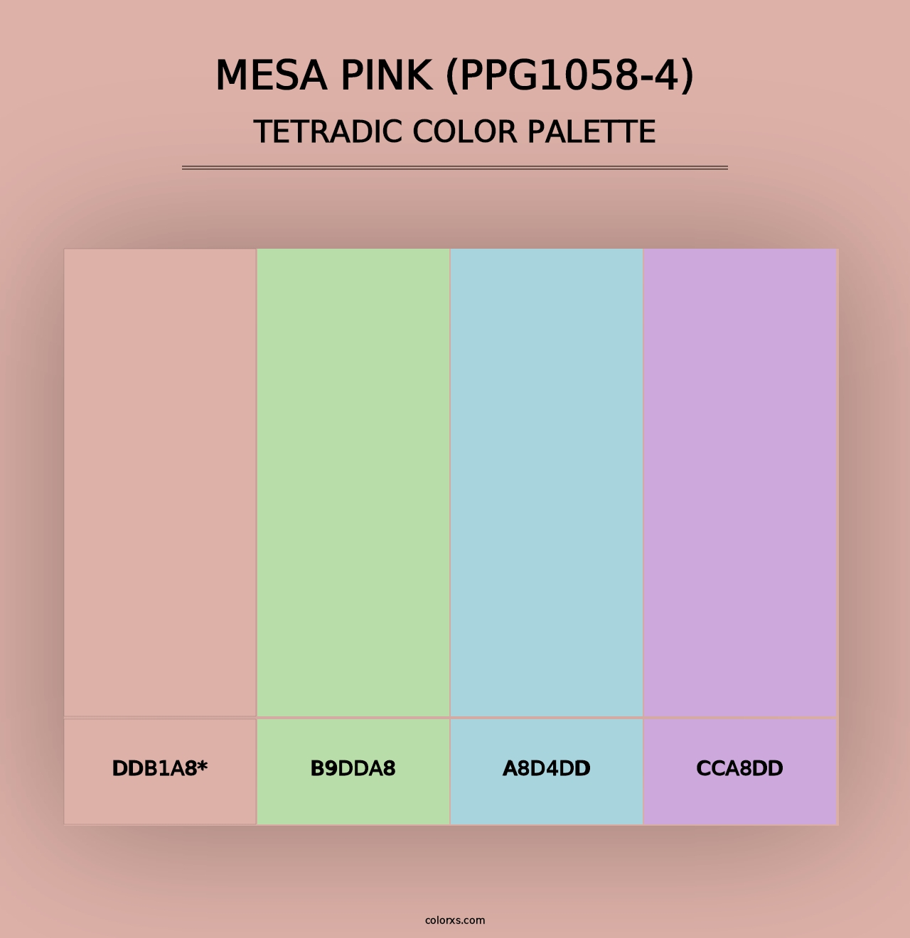 Mesa Pink (PPG1058-4) - Tetradic Color Palette