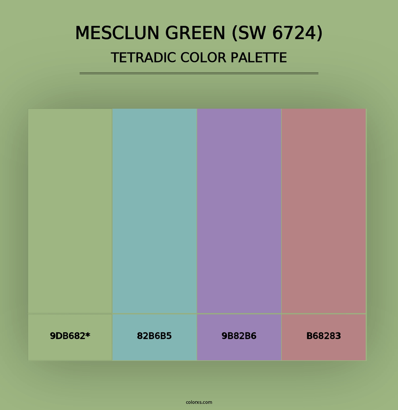 Mesclun Green (SW 6724) - Tetradic Color Palette