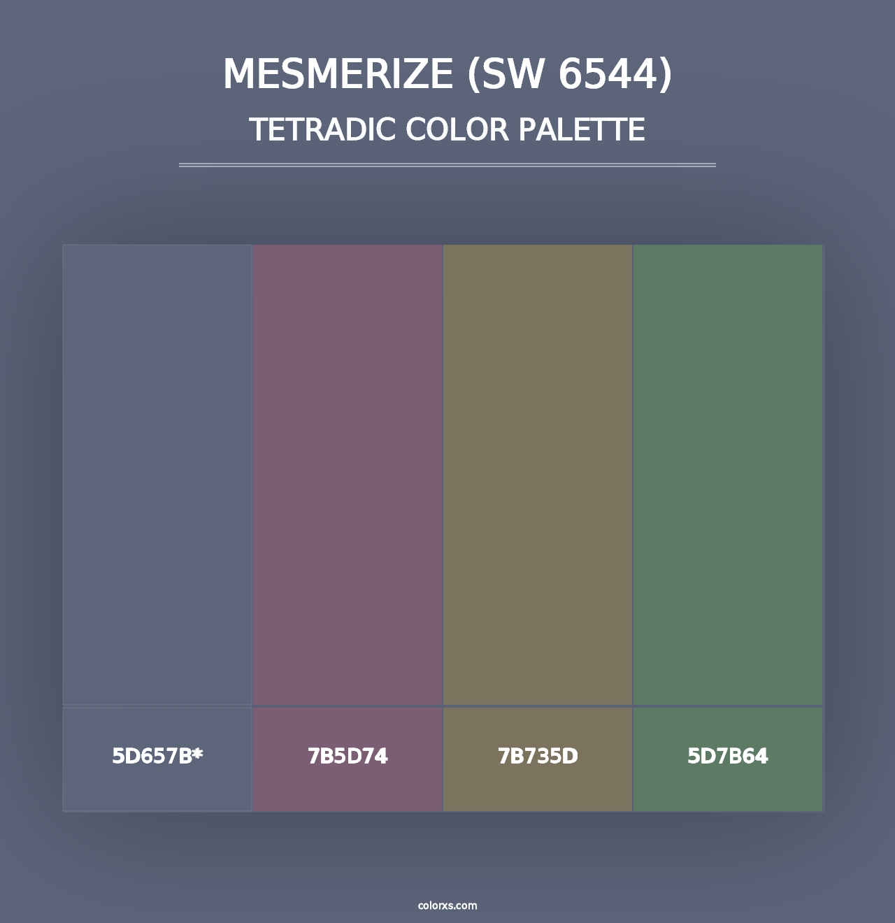 Mesmerize (SW 6544) - Tetradic Color Palette