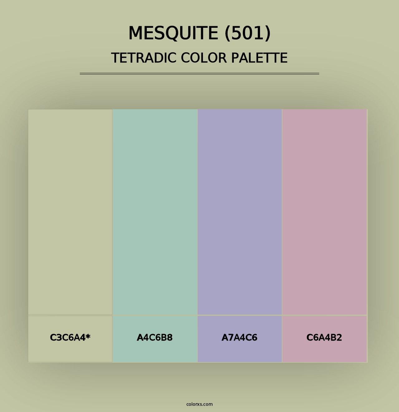 Mesquite (501) - Tetradic Color Palette