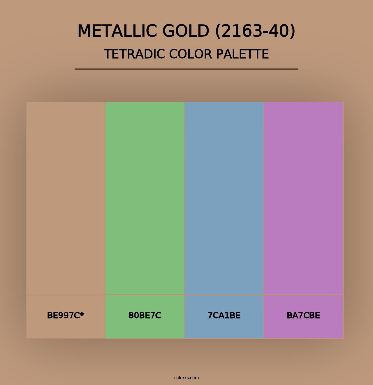 Metallic Gold (2163-40) - Tetradic Color Palette