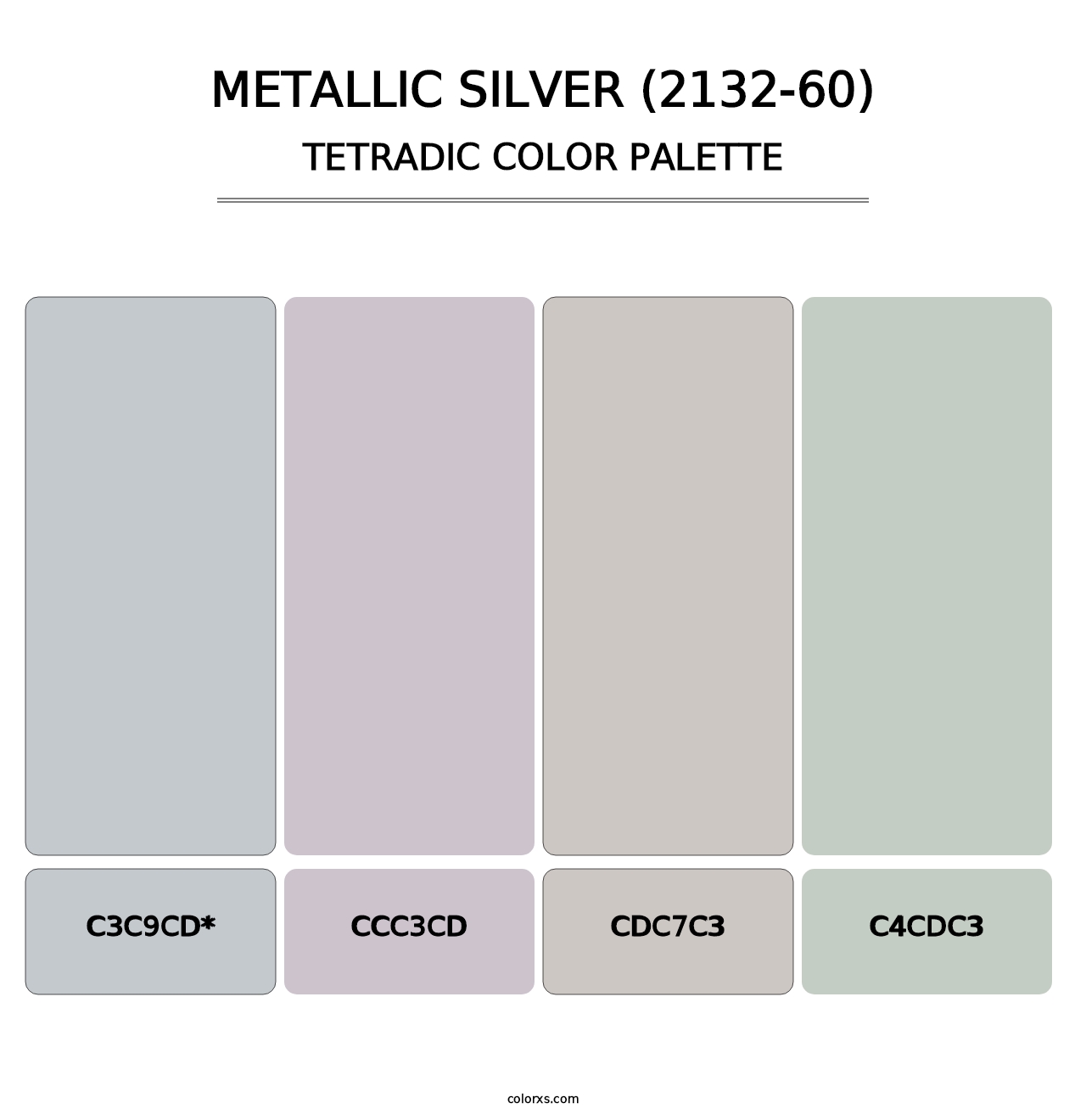 Metallic Silver (2132-60) - Tetradic Color Palette