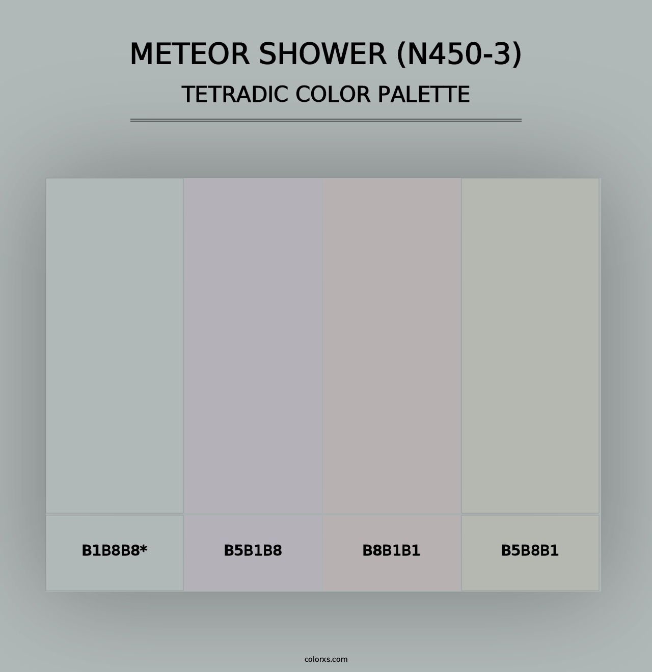 Meteor Shower (N450-3) - Tetradic Color Palette