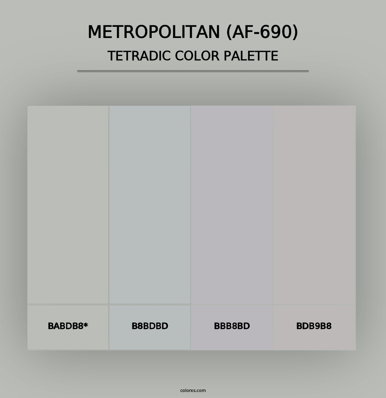 Metropolitan (AF-690) - Tetradic Color Palette