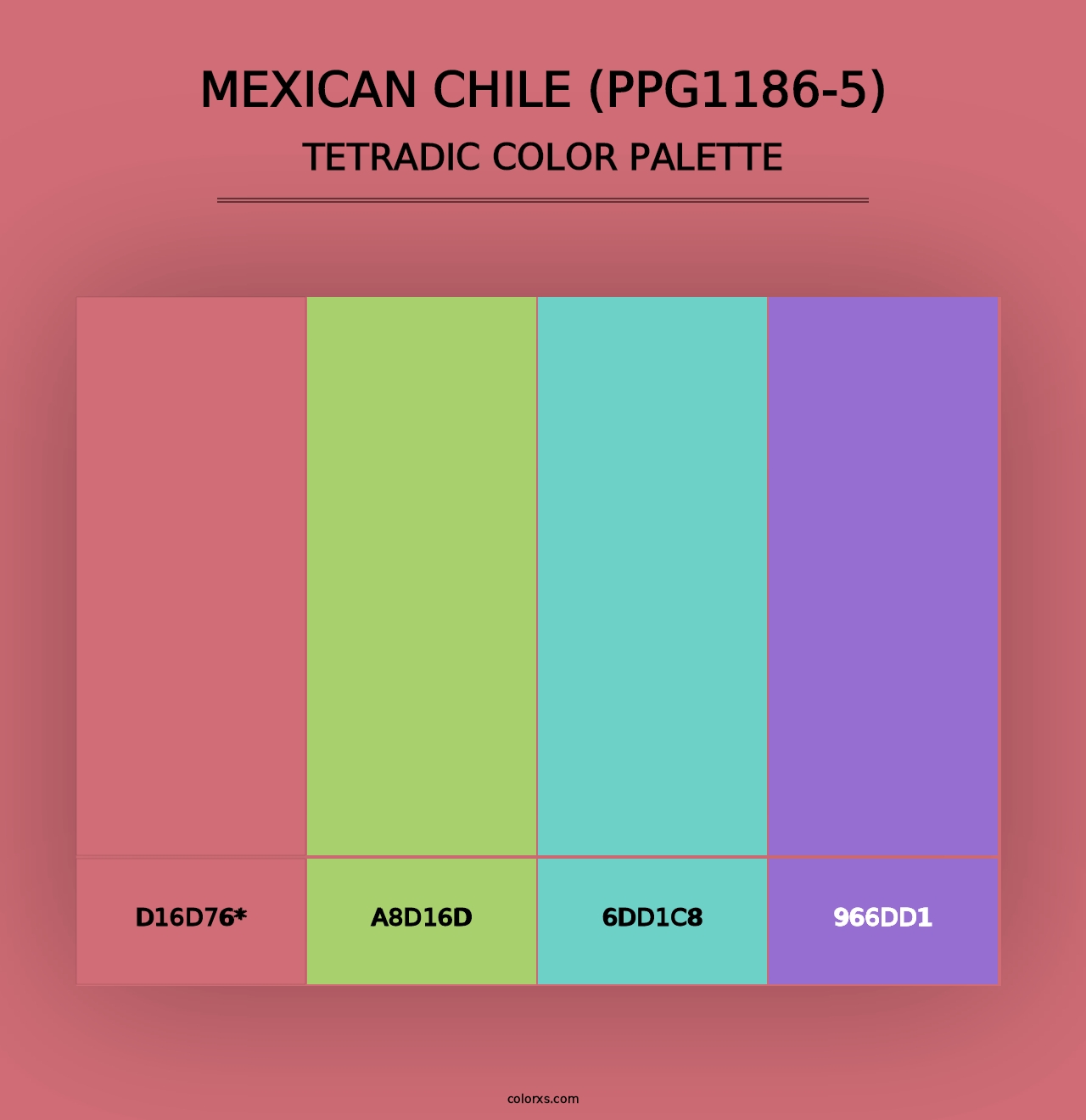 Mexican Chile (PPG1186-5) - Tetradic Color Palette