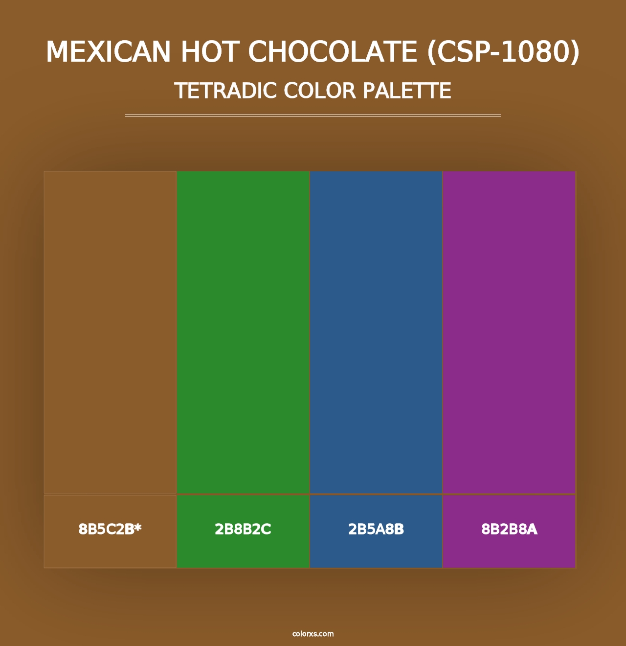 Mexican Hot Chocolate (CSP-1080) - Tetradic Color Palette