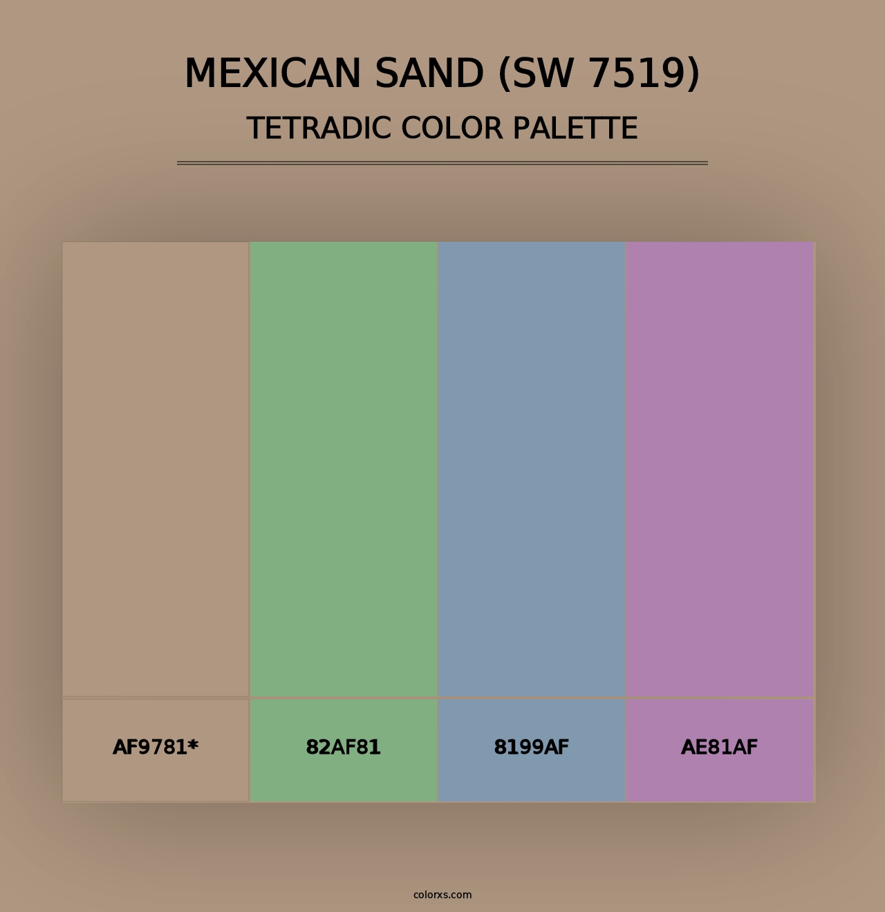 Mexican Sand (SW 7519) - Tetradic Color Palette