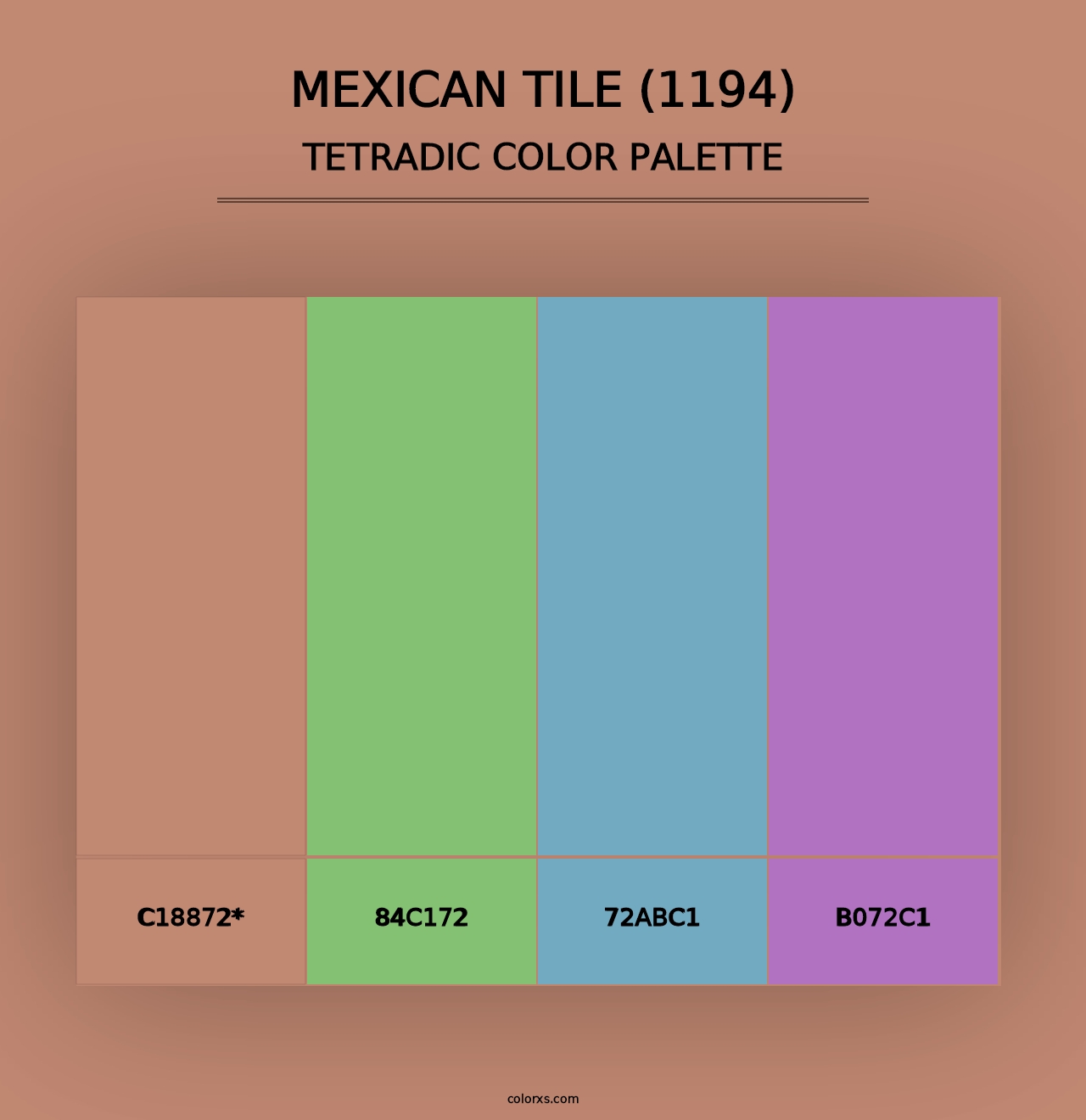 Mexican Tile (1194) - Tetradic Color Palette