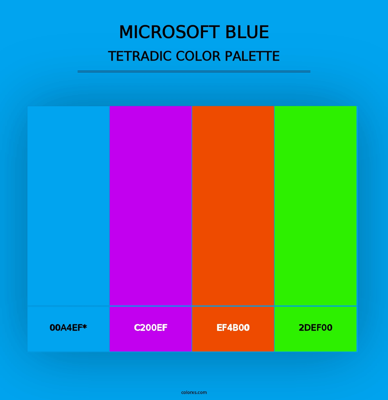 Microsoft Blue - Tetradic Color Palette