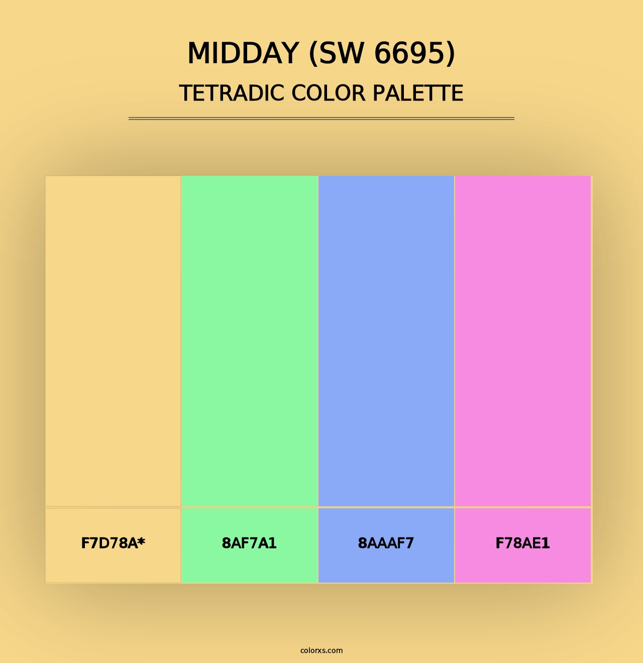 Midday (SW 6695) - Tetradic Color Palette