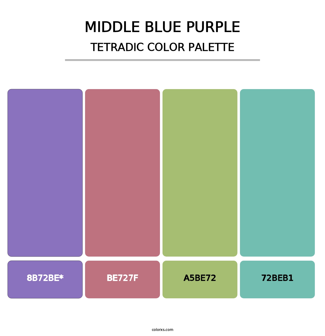 Middle Blue Purple - Tetradic Color Palette