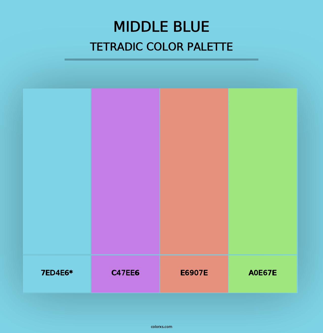 Middle Blue - Tetradic Color Palette