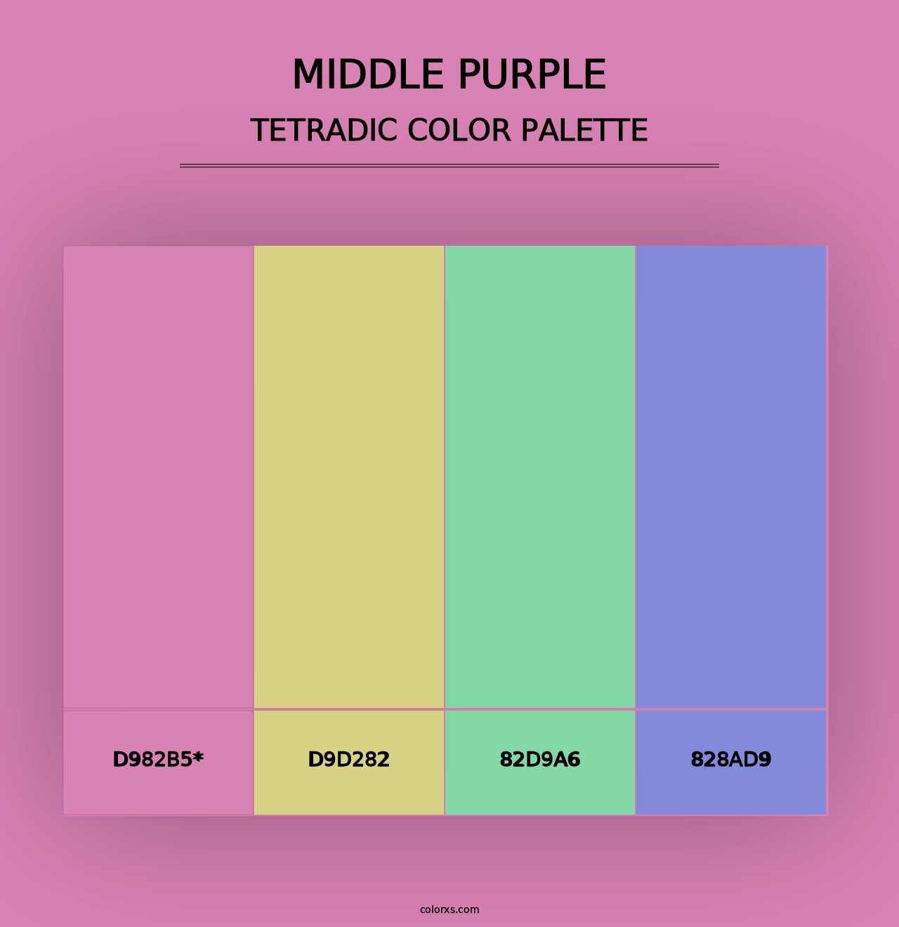 Middle Purple - Tetradic Color Palette