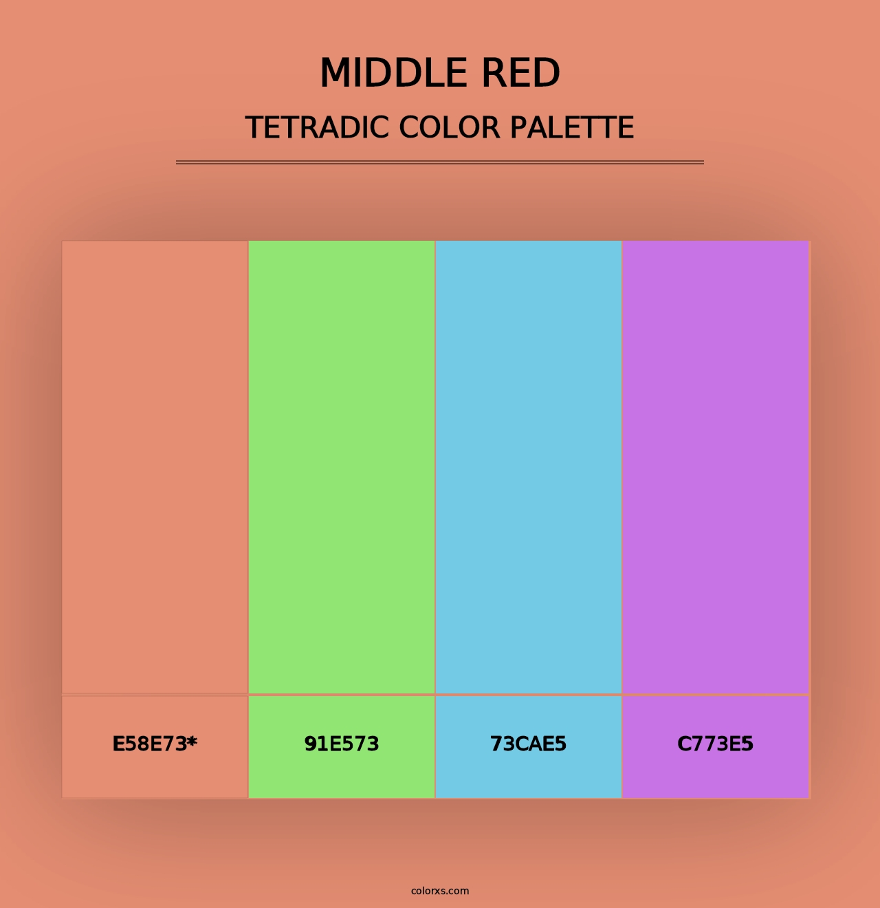 Middle Red - Tetradic Color Palette