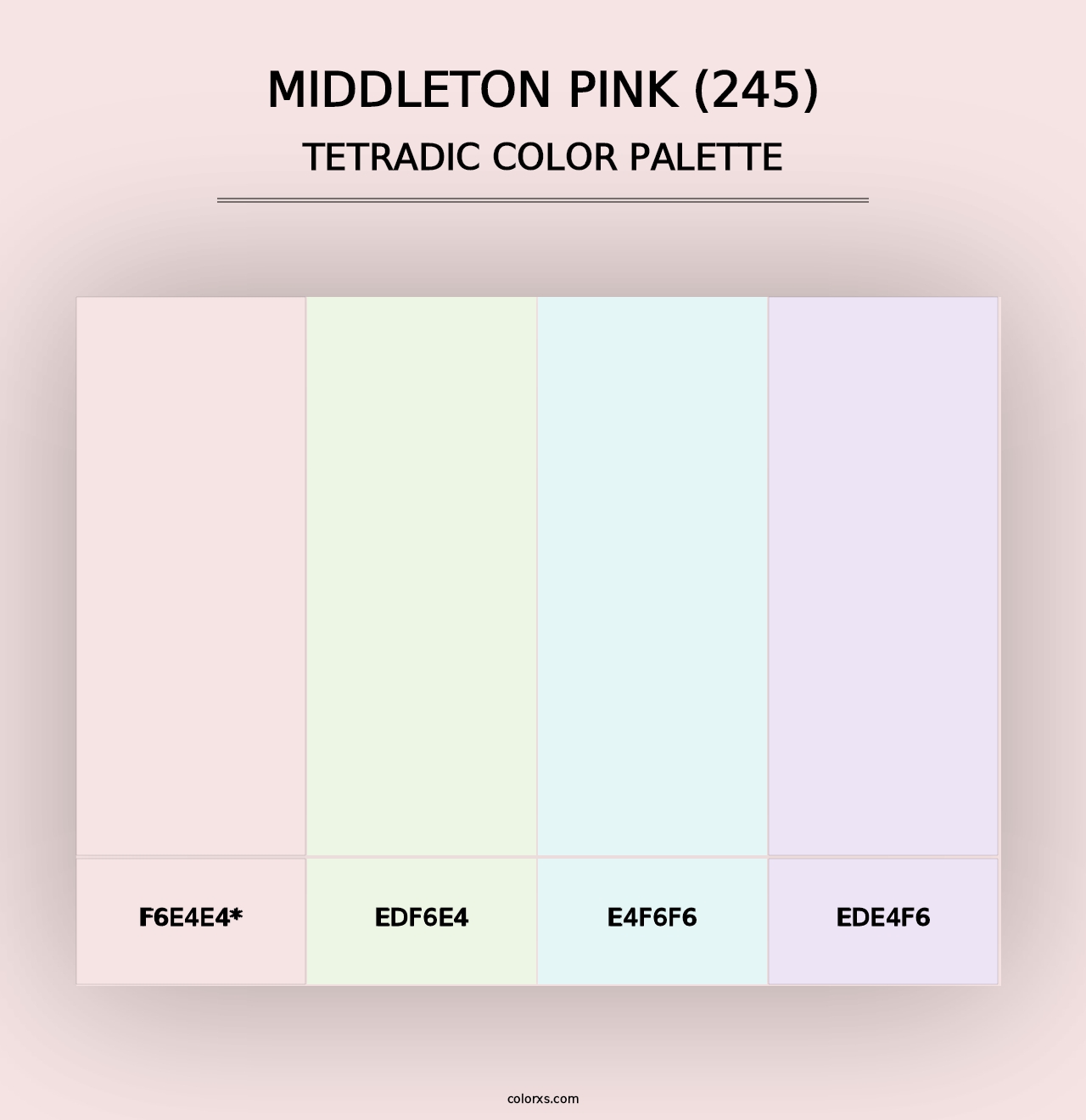 Middleton Pink (245) - Tetradic Color Palette