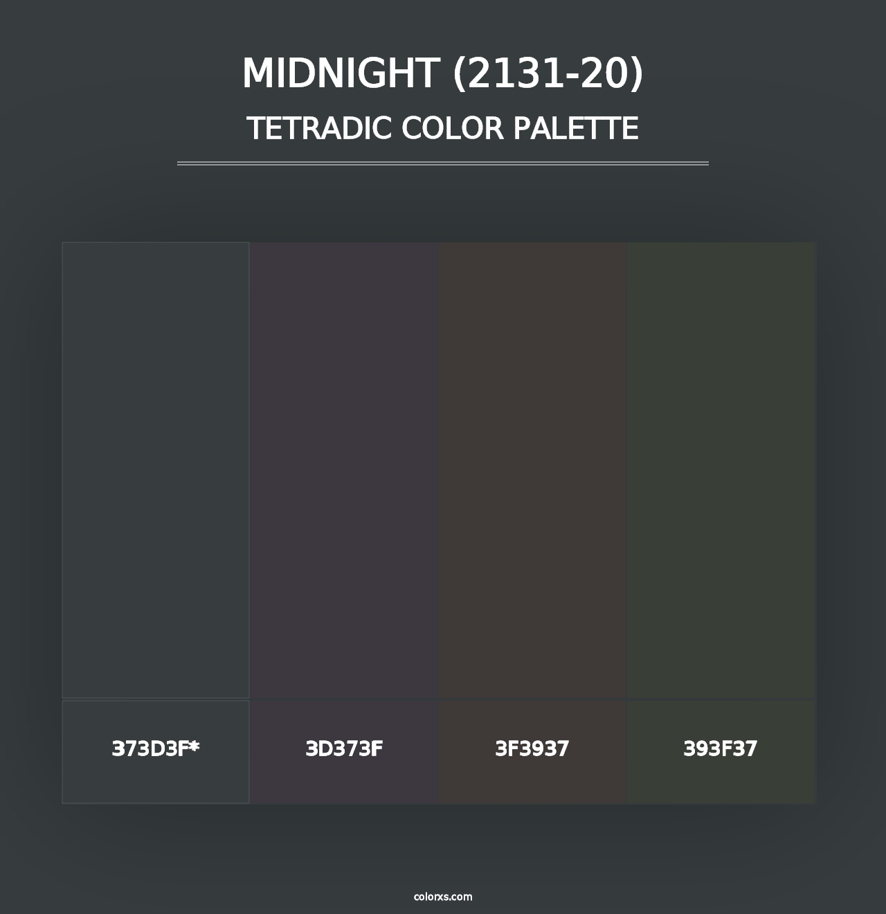 Midnight (2131-20) - Tetradic Color Palette