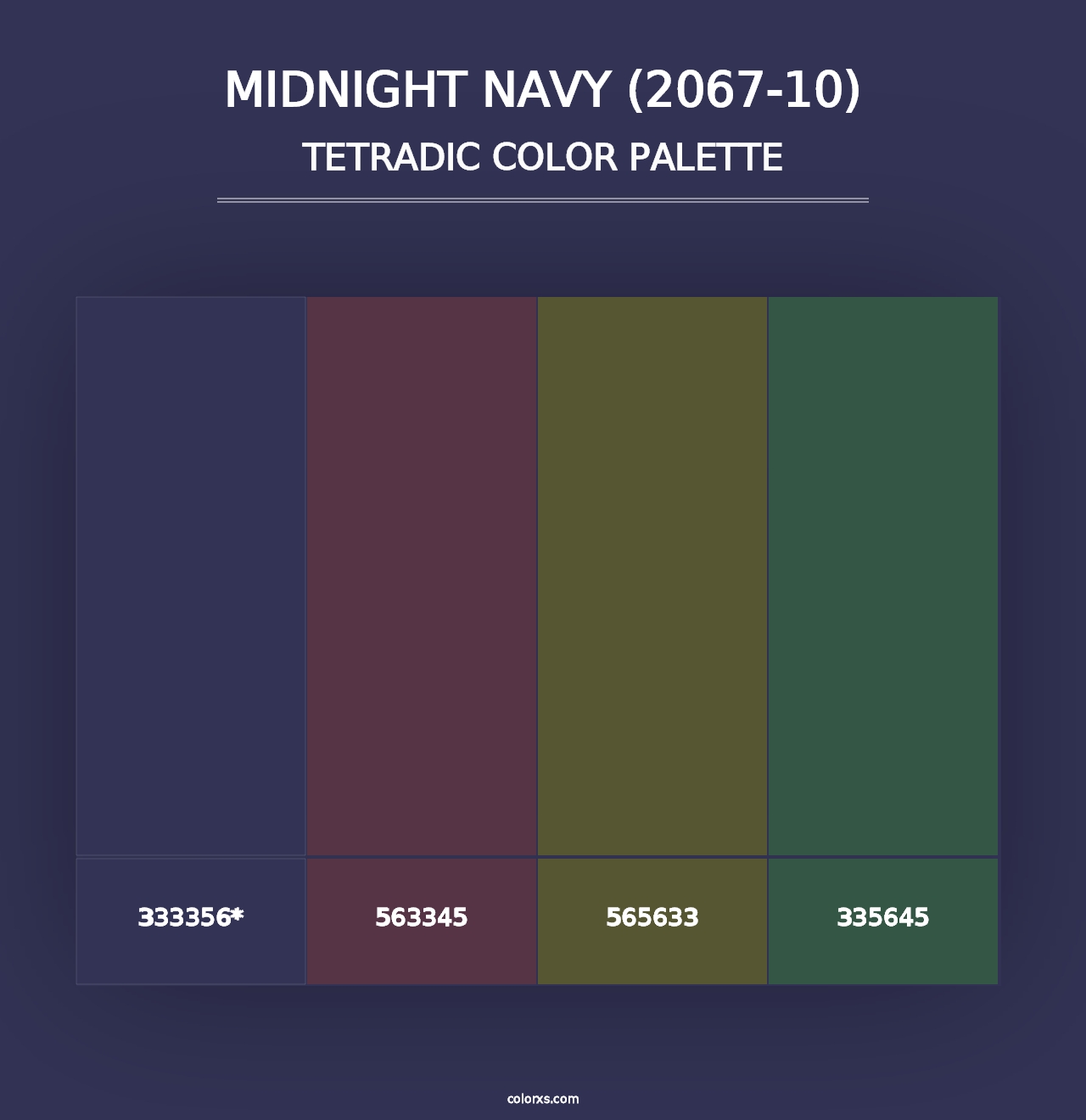 Midnight Navy (2067-10) - Tetradic Color Palette