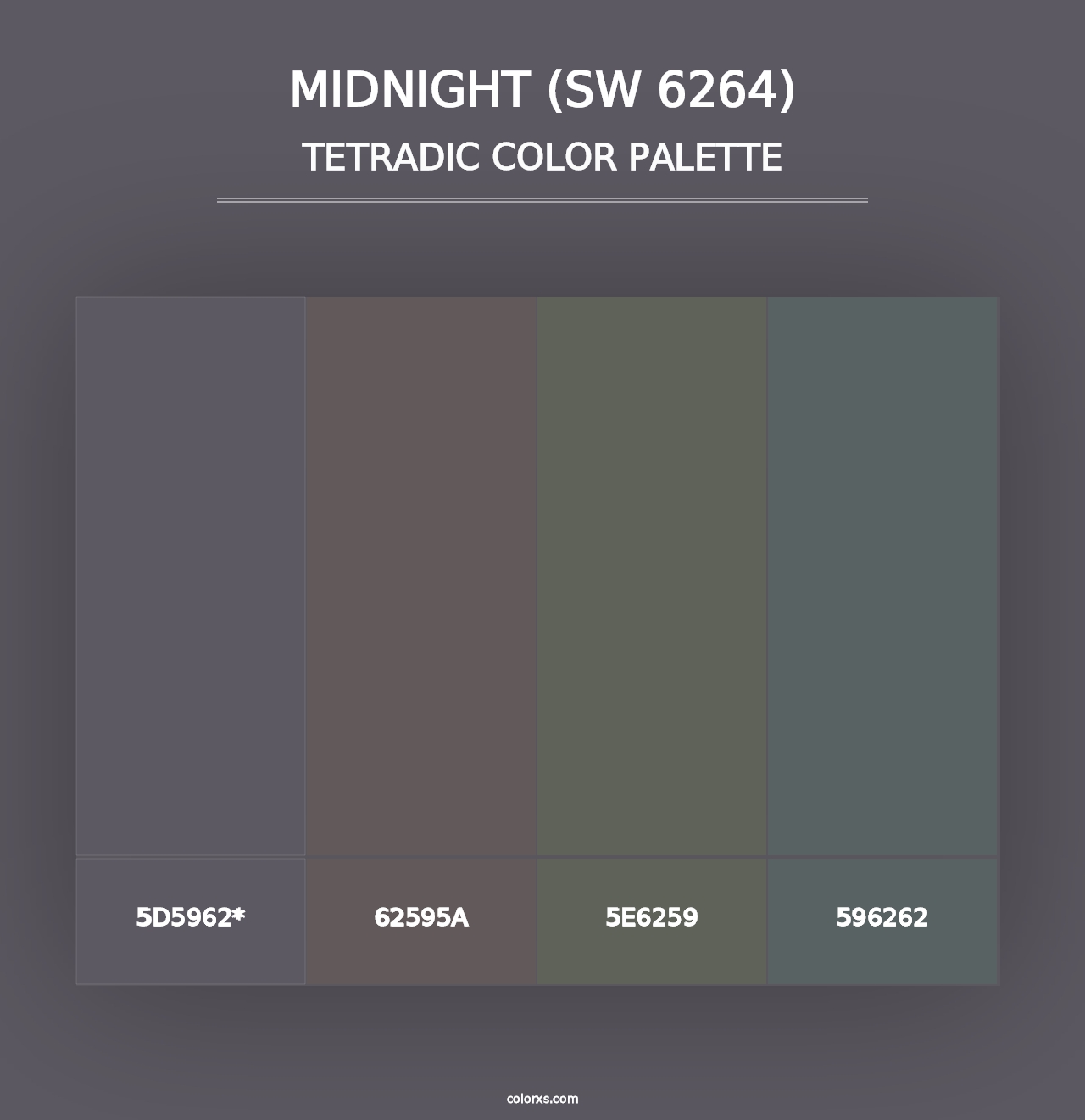 Midnight (SW 6264) - Tetradic Color Palette