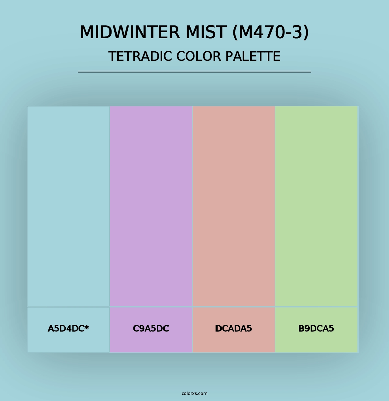 Midwinter Mist (M470-3) - Tetradic Color Palette