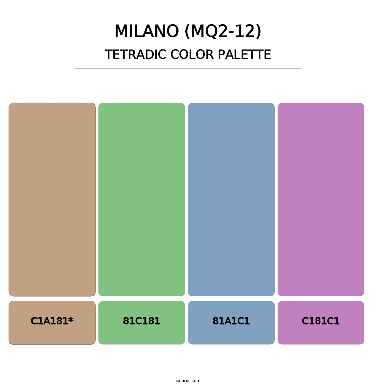 Milano (MQ2-12) - Tetradic Color Palette