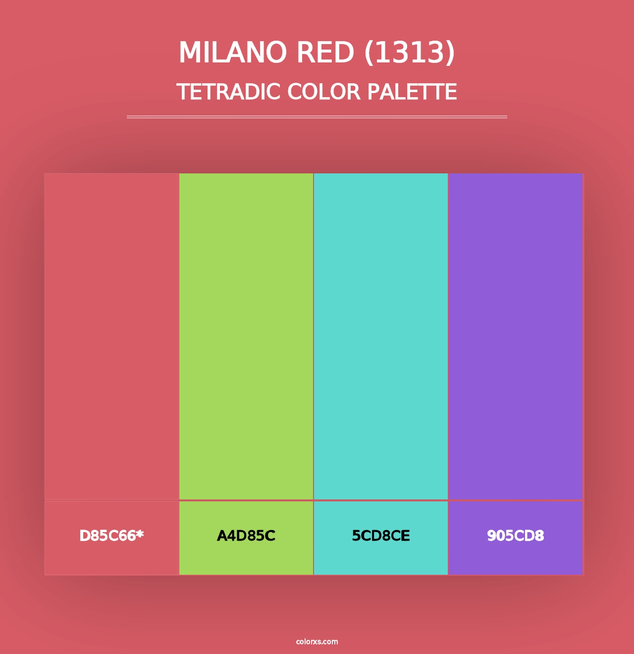 Milano Red (1313) - Tetradic Color Palette