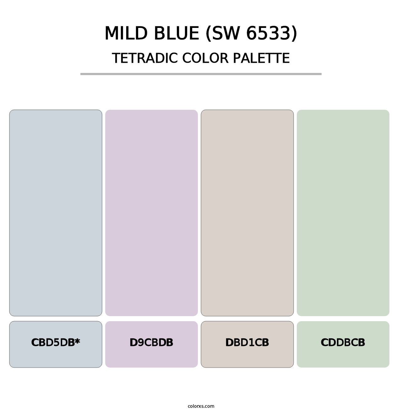 Mild Blue (SW 6533) - Tetradic Color Palette