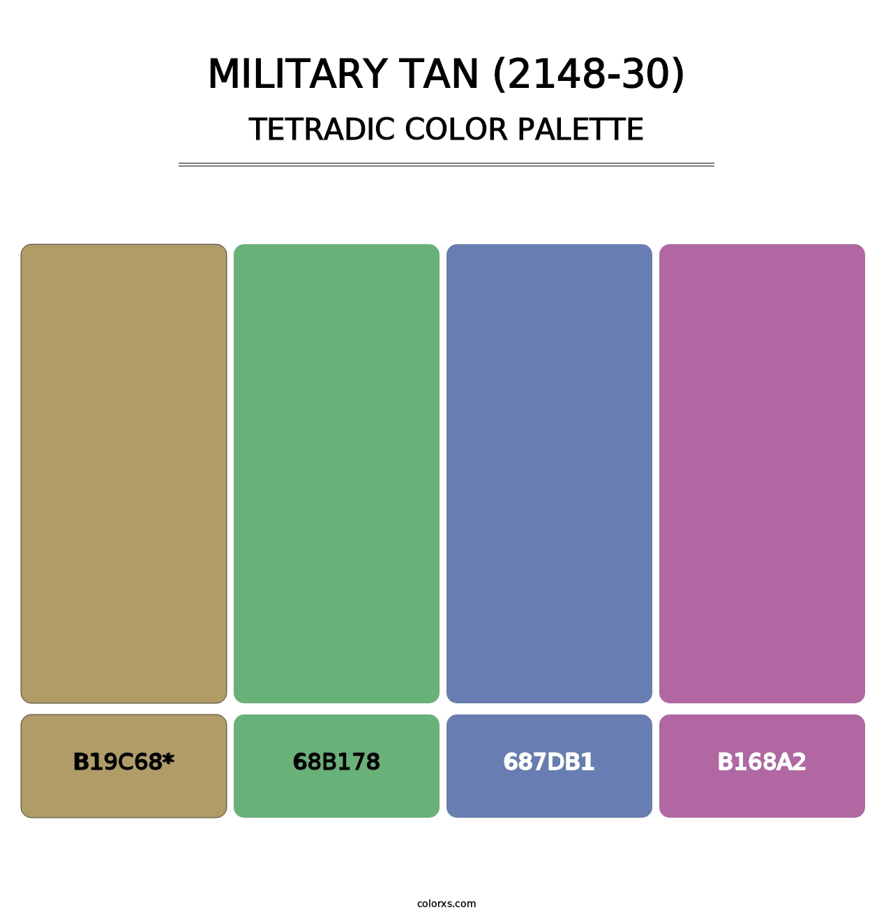 Military Tan (2148-30) - Tetradic Color Palette