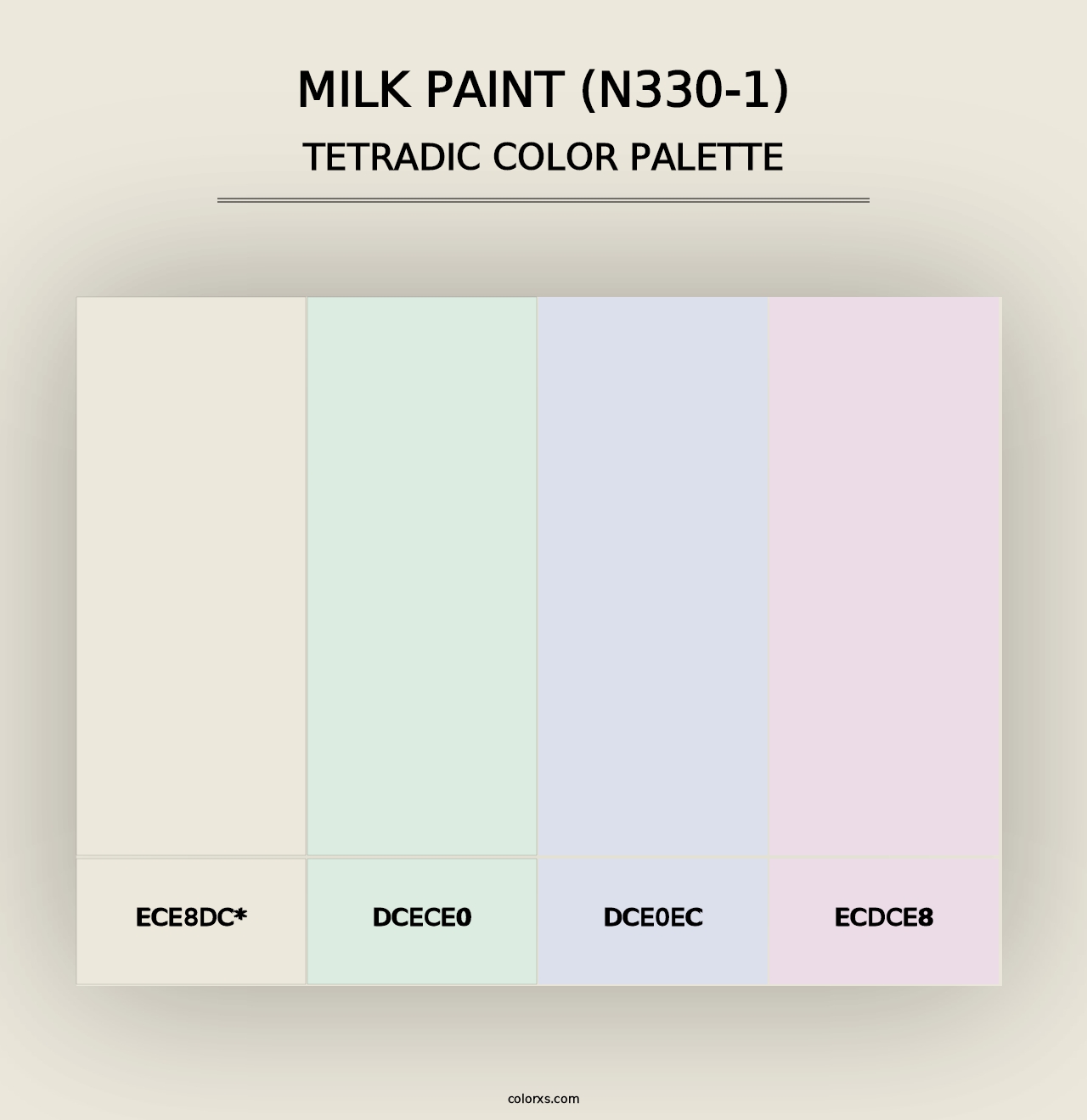 Milk Paint (N330-1) - Tetradic Color Palette