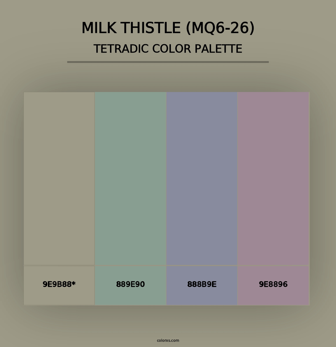 Milk Thistle (MQ6-26) - Tetradic Color Palette