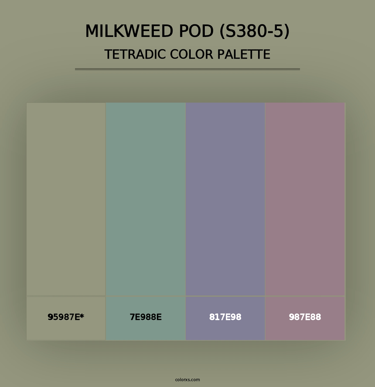 Milkweed Pod (S380-5) - Tetradic Color Palette