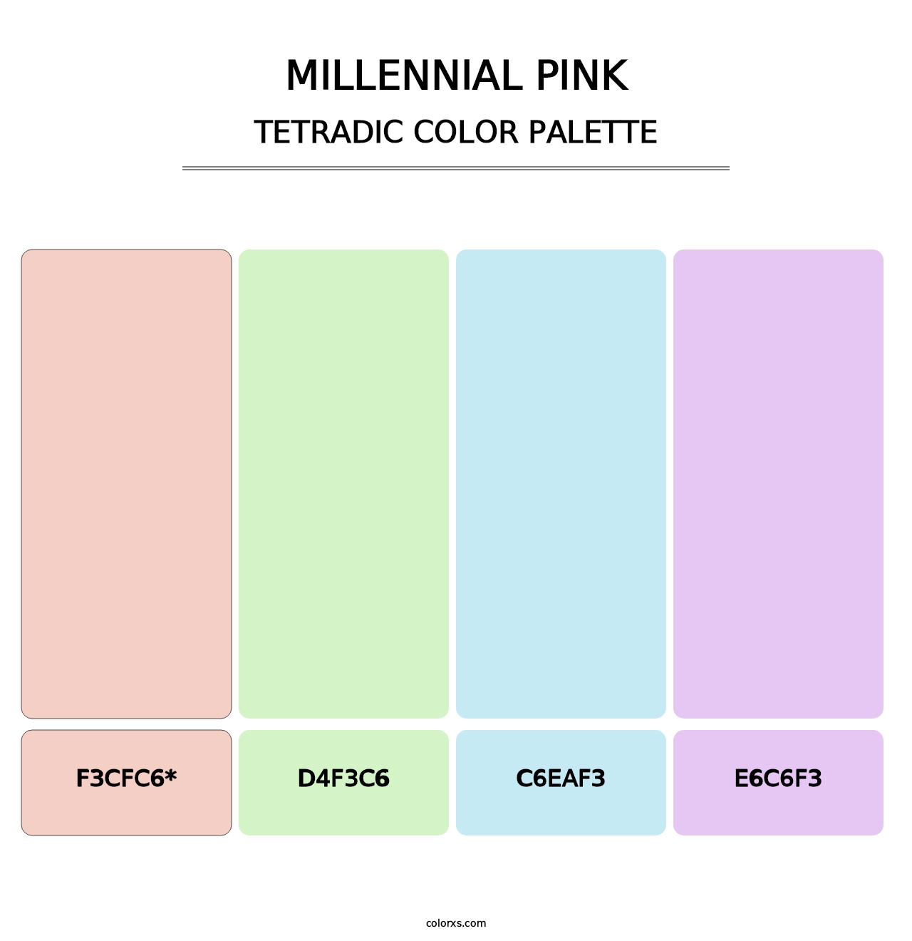 Millennial Pink - Tetradic Color Palette