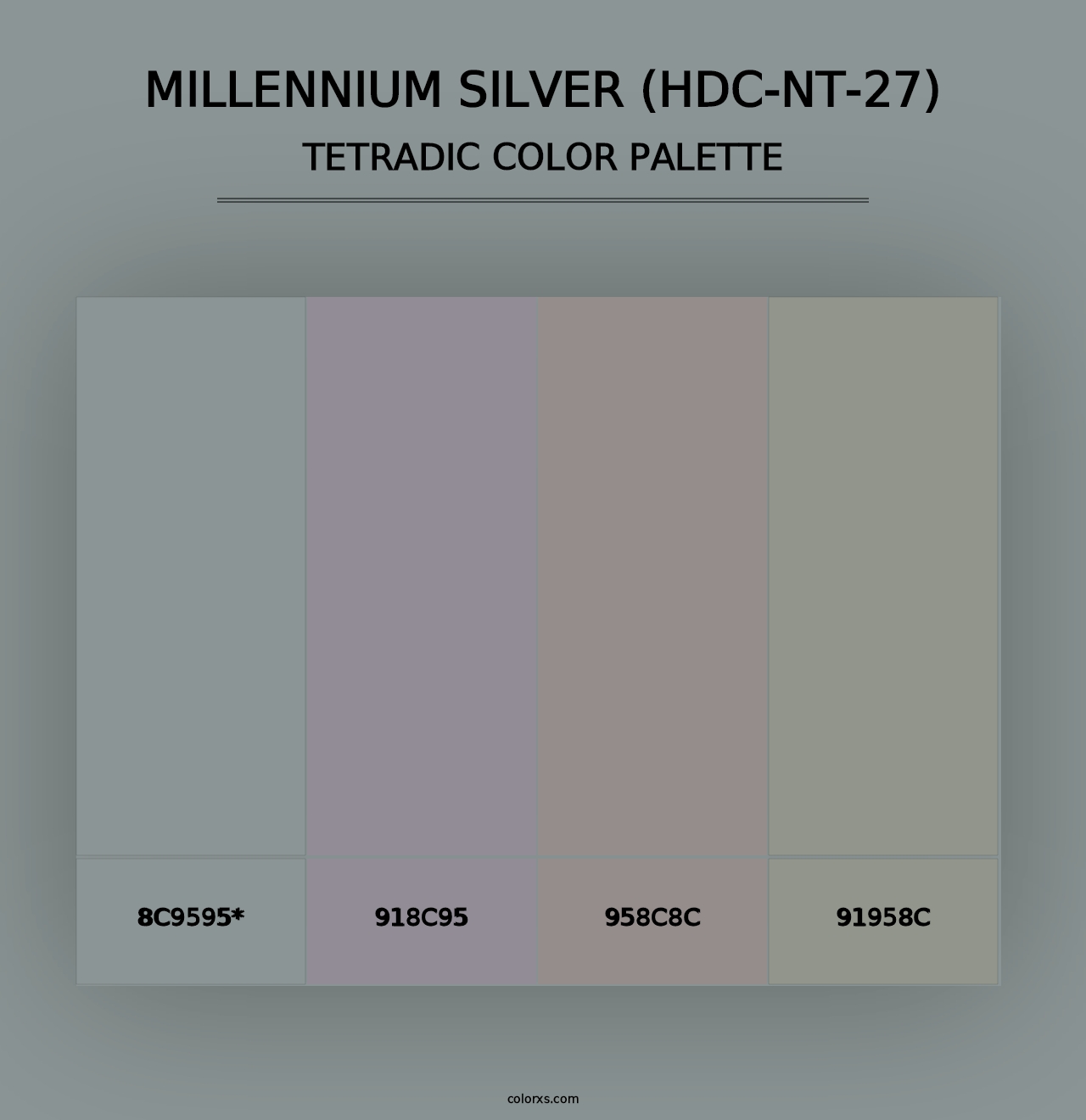 Millennium Silver (HDC-NT-27) - Tetradic Color Palette