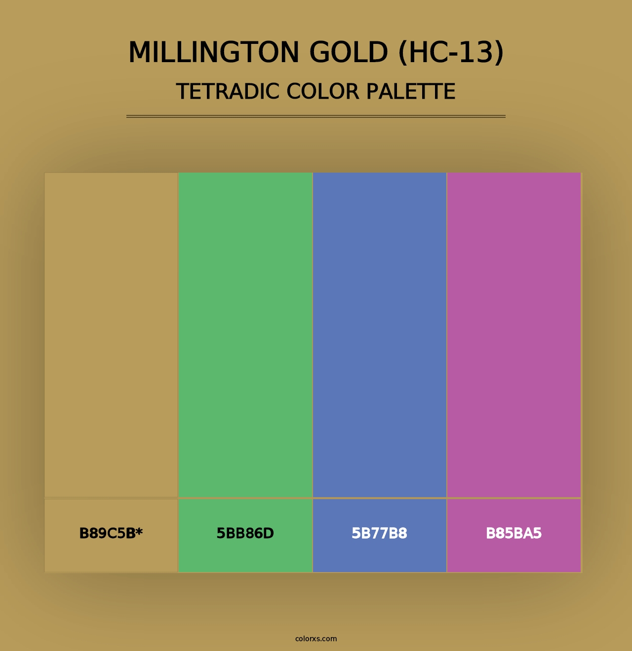 Millington Gold (HC-13) - Tetradic Color Palette