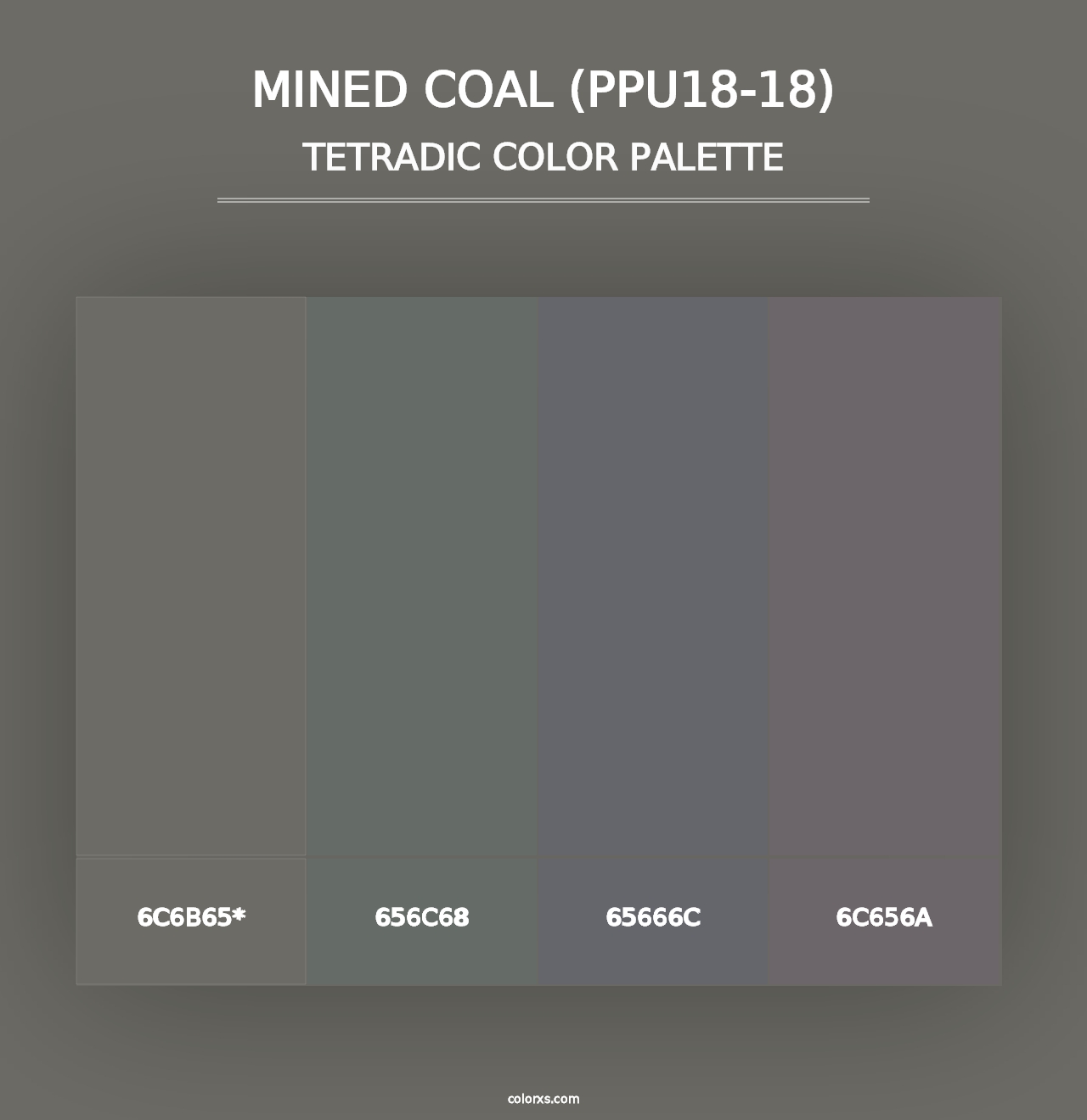 Mined Coal (PPU18-18) - Tetradic Color Palette