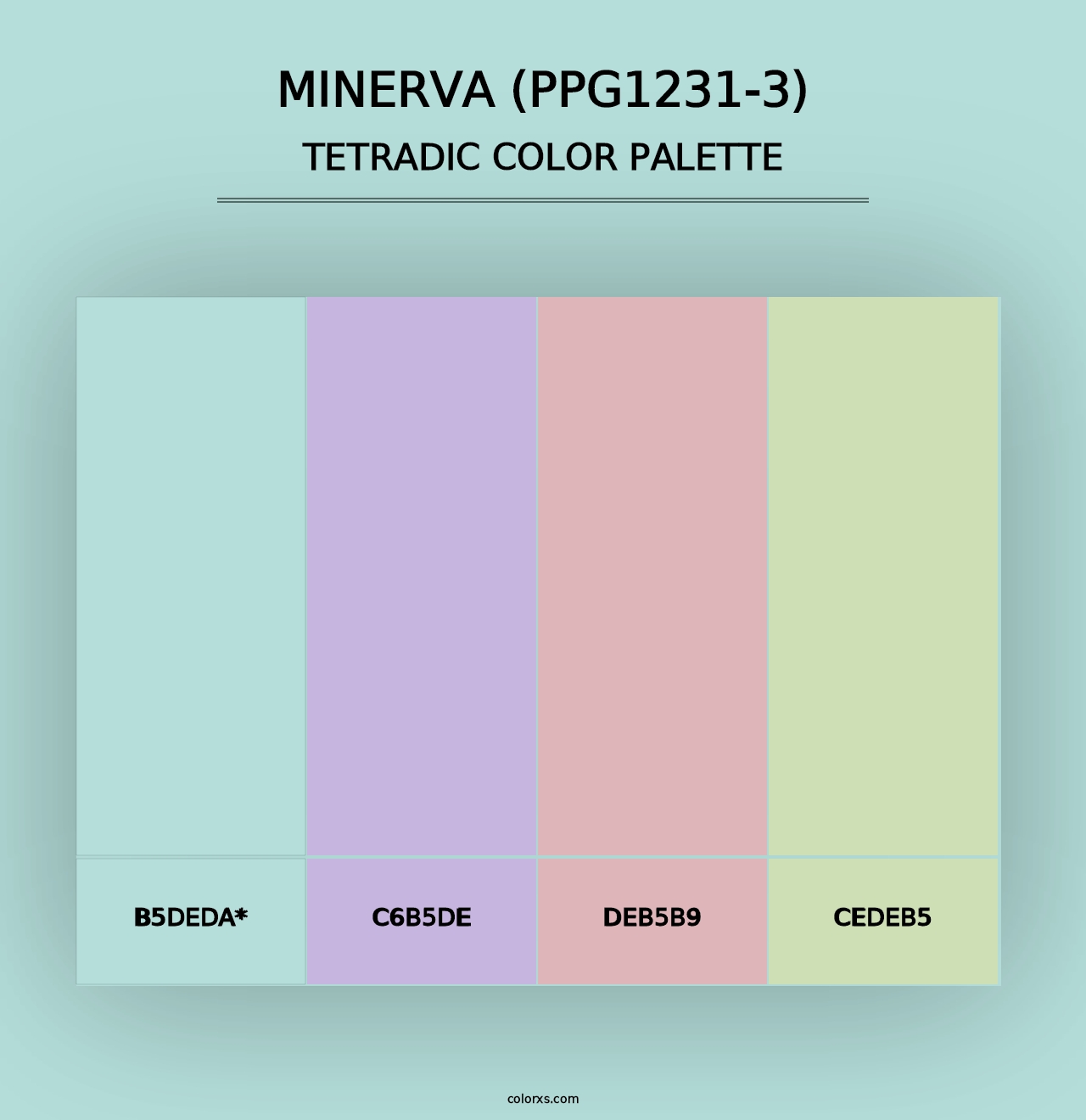 Minerva (PPG1231-3) - Tetradic Color Palette