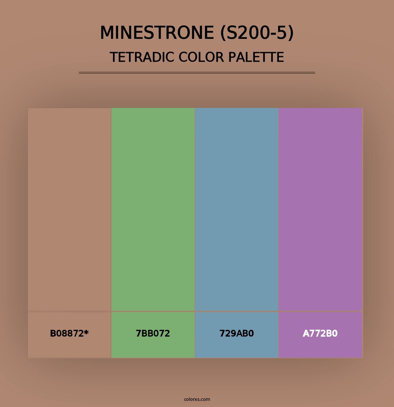 Minestrone (S200-5) - Tetradic Color Palette