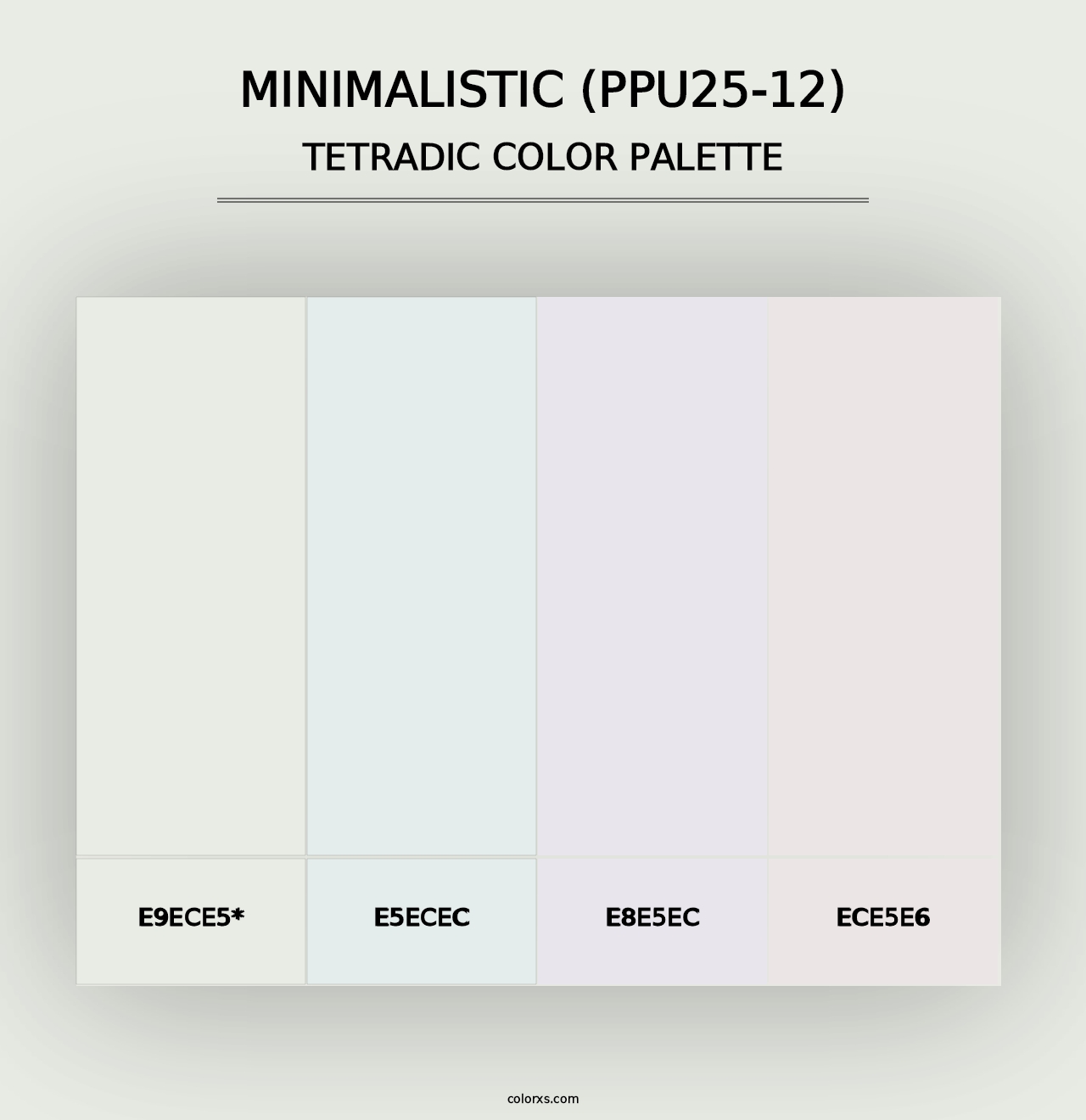 Minimalistic (PPU25-12) - Tetradic Color Palette