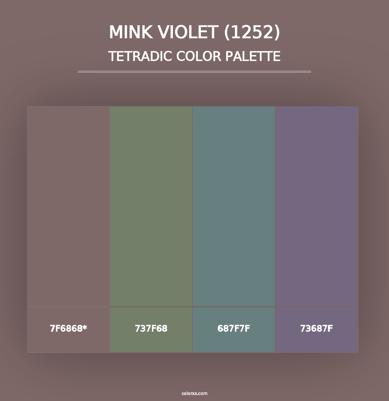 Mink Violet (1252) - Tetradic Color Palette