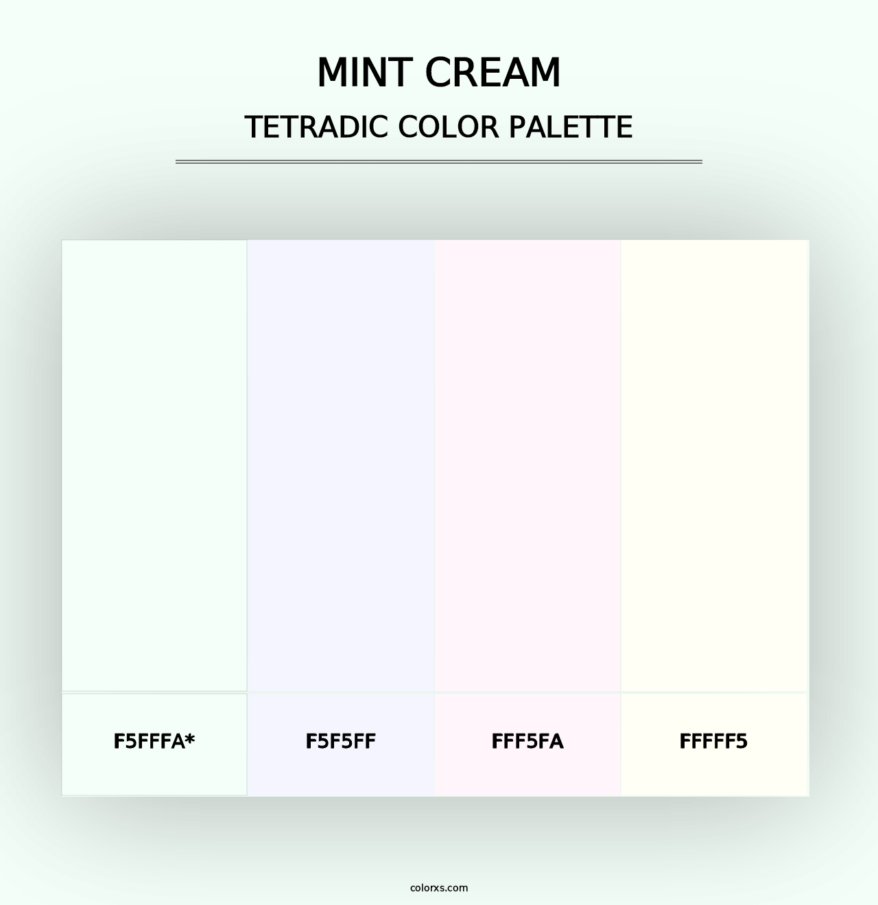 Mint Cream - Tetradic Color Palette