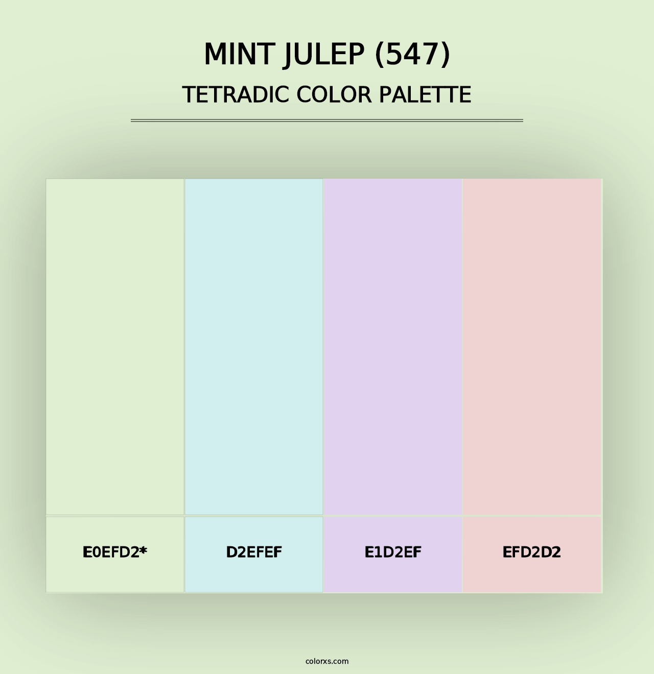 Mint Julep (547) - Tetradic Color Palette