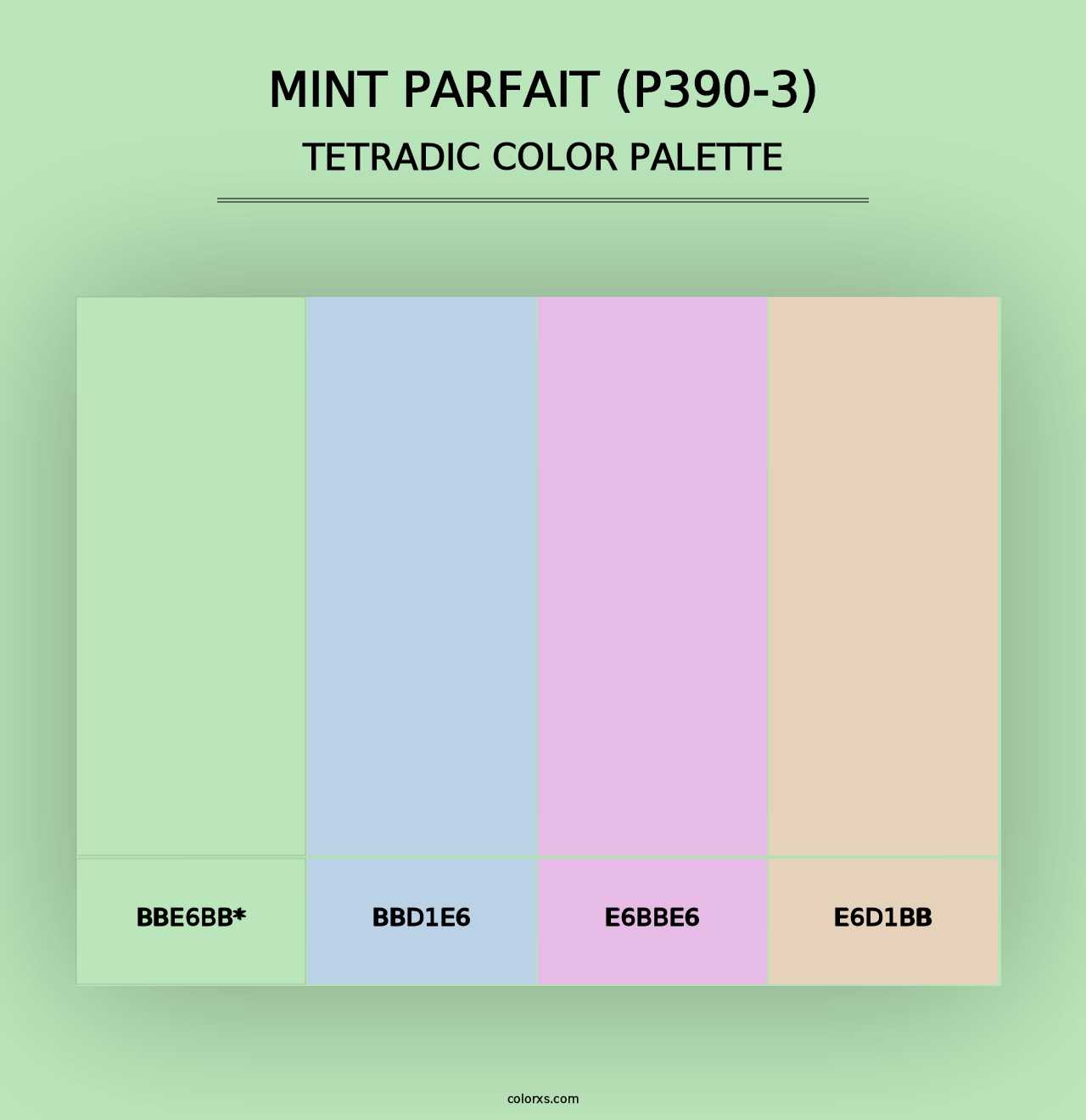 Mint Parfait (P390-3) - Tetradic Color Palette