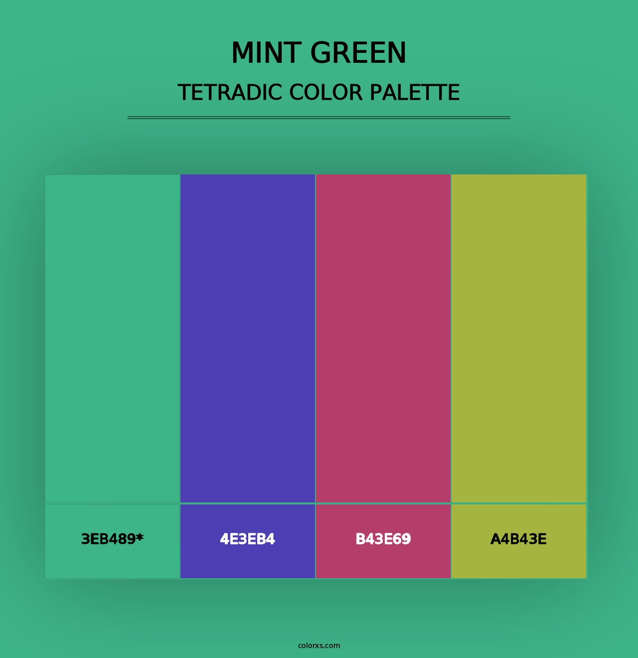 Mint Green - Tetradic Color Palette