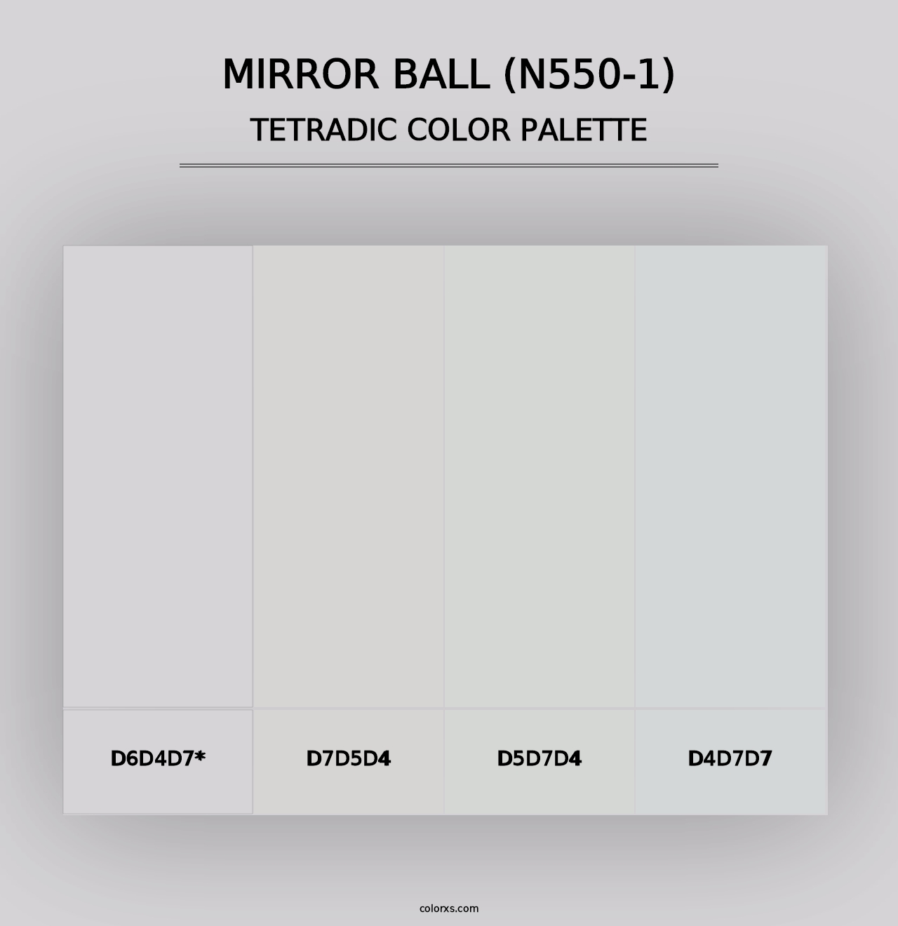 Mirror Ball (N550-1) - Tetradic Color Palette