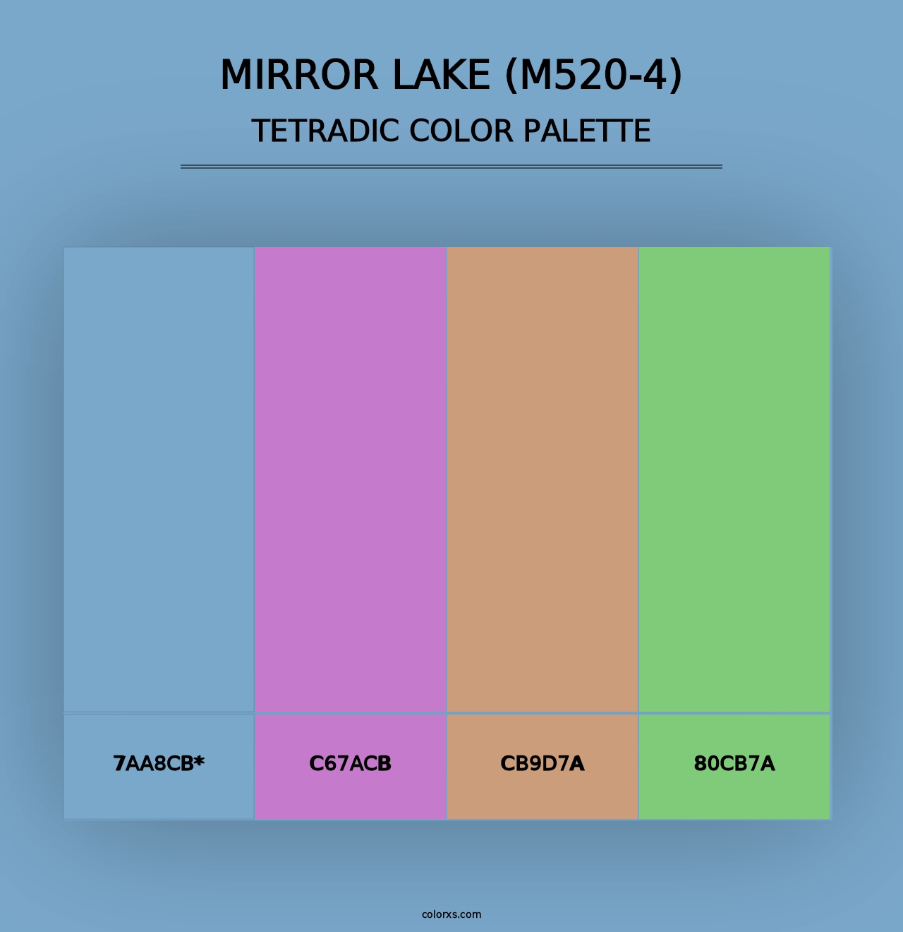 Mirror Lake (M520-4) - Tetradic Color Palette