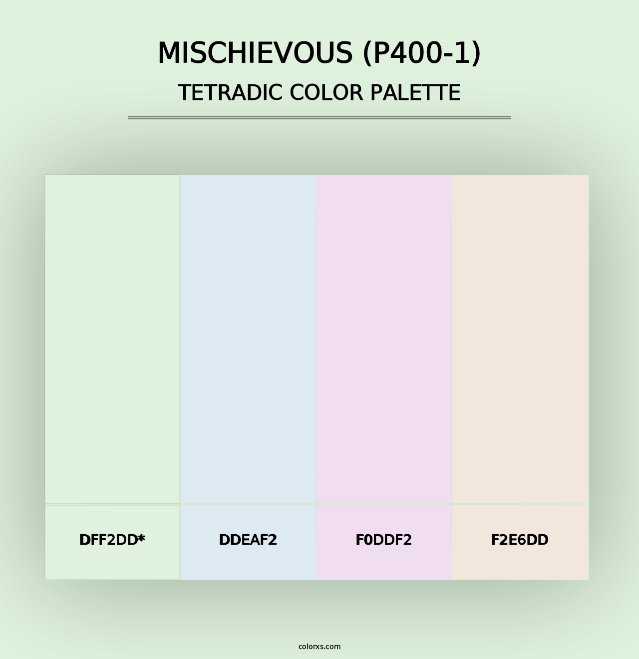 Mischievous (P400-1) - Tetradic Color Palette